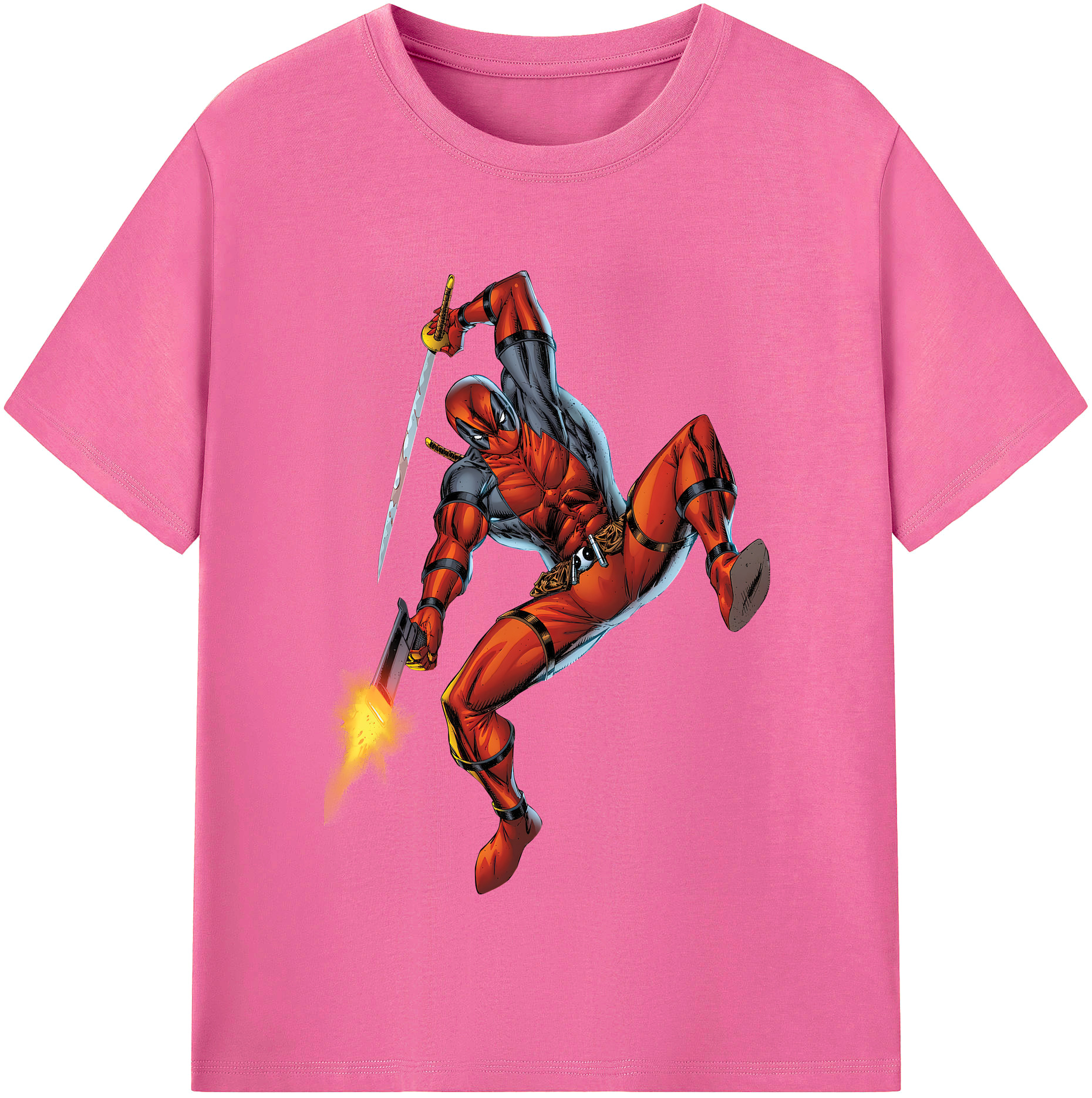 （画像用） Deadpool デッドプール レディースカジュアルプリントTシャツ（綿100％）